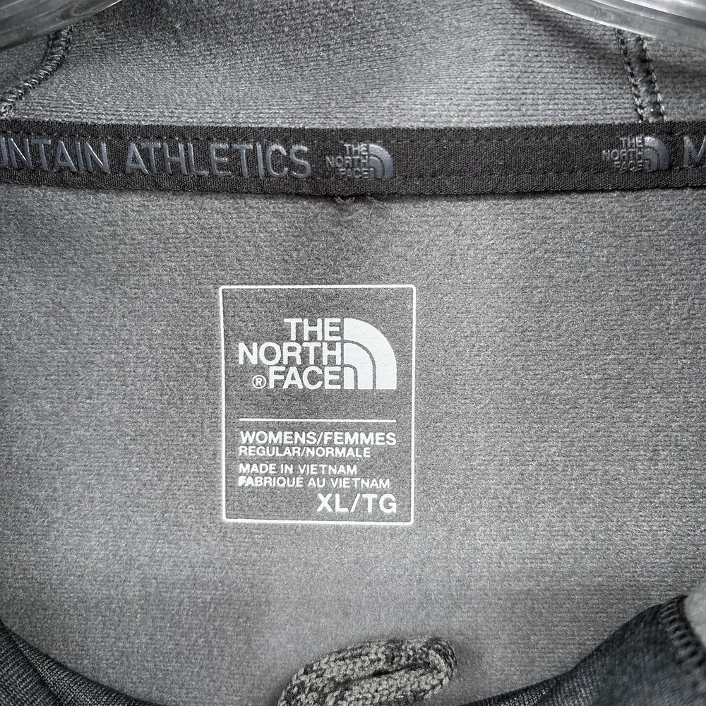 North Face Hoodie Womens XL Gray Black Pullover Fleece Lined Anorak Outdoor Warm - Picture 8 of 16